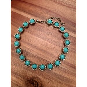 J.Crew | Turquoise Cabochon Collar Necklace | 15” Adjustable